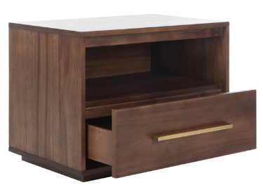Poesy 1 Drawer Nightstand — Brown — Nightstands