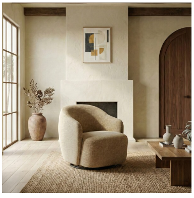 Peltra Accent Chair — Light Brown — Accent Chairs