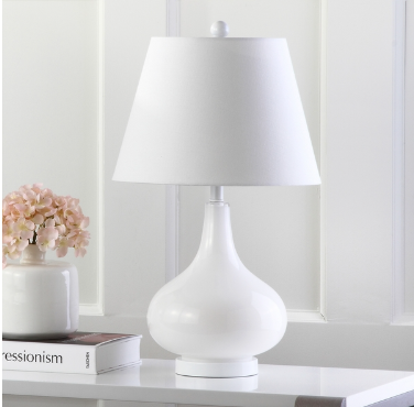 Amy Gourd Lamp — White (Set of 2) — Table Lamps