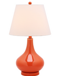 Amy Gourd Lamp — Blood Orange (Set of 2) — Table Lamps