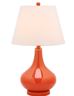 Amy Gourd Lamp — Blood Orange (Set of 2) — Table Lamps