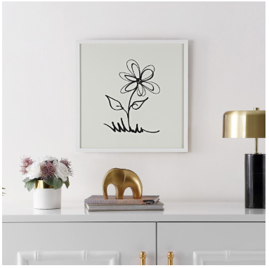 Signed: Springtime framed Wall Art — Black — Wall Art