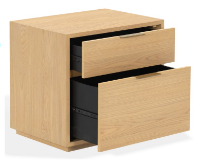 Gabribecca 2 Drawer Nightstand — Greige Oak — Nightstands