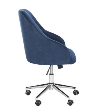 Adrienne Chrome Leg Swivel Office Chair — Navy — Office Chairs