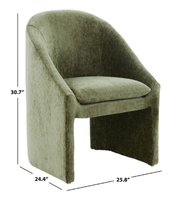 Kagan Chenille Dining Chair — Olive Green — Dining Chairs
