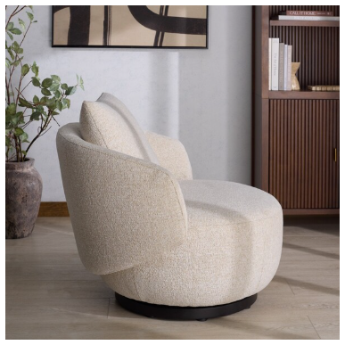 Hannalisa Swivel Chair — Taupe — Accent Chairs
