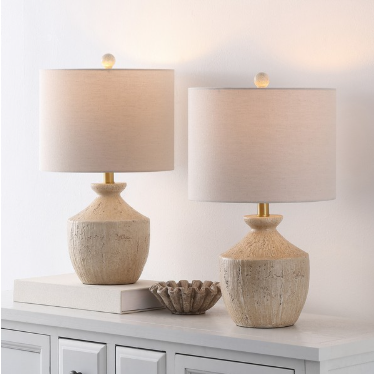 Delacey Table Lamp — Light Brown (Set of 2) — Table Lamps