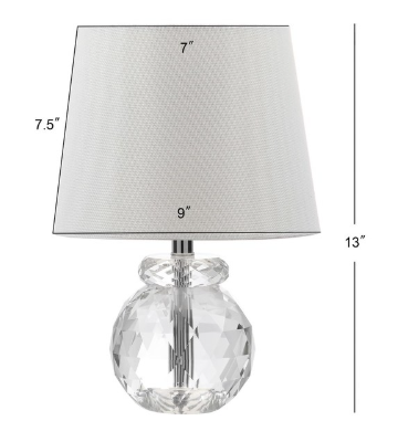 Eunice 13-Inch H Table Lamp — Clear — Table Lamps