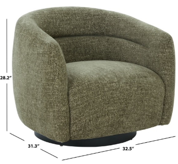 Kellybryn Swivel Chair — Olive Green — Accent Chairs