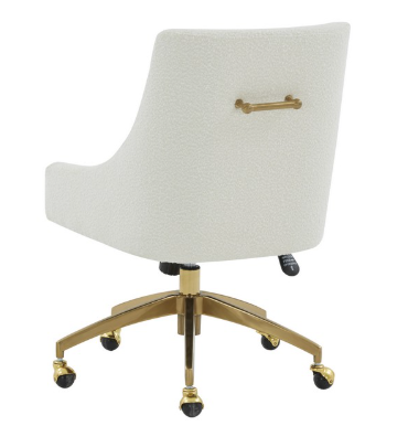 Jakob Adjustable Swivel Desk Chair — Ivory — Office Chairs