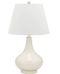 Amy Gourd Lamp — White (Set of 2) — Table Lamps
