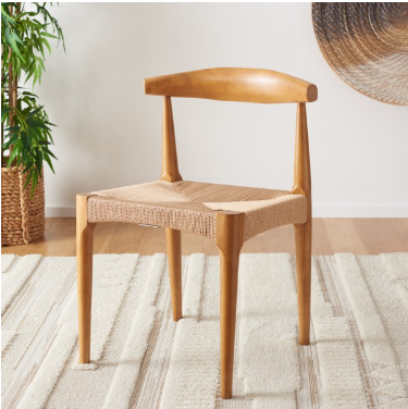 Dagney Woven Dining Chair — Walnut Body — Dining Chairs