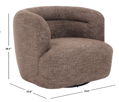 Joangela Swivel Chair — Dark Brown — Accent Chairs