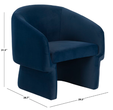 Susie Barrel Back Accent Chair — Navy — Accent Chairs