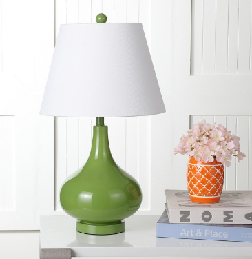 Amy Gourd Lamp — Fern Green (Set of 2) — Table Lamps