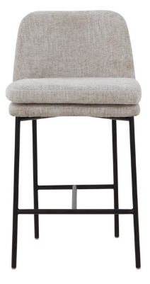 Tamarie Chenille Counter Stool — Light Grey — Barstools