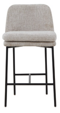 Tamarie Chenille Counter Stool — Light Grey — Barstools