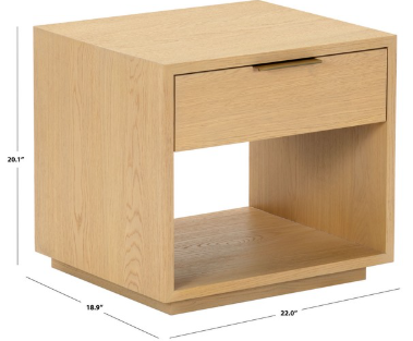 Gabribecca 1 Drawer Nightstand — Greige Oak — Nightstands