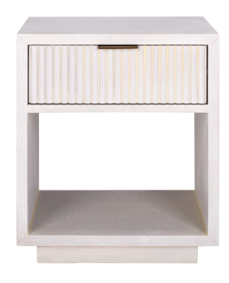 Sota 1 Shelf 1 Drawer Nightstand — White Wash — Nightstands