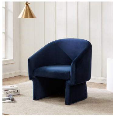 Susie Barrel Back Accent Chair — Navy — Accent Chairs