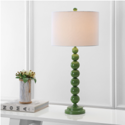 Jenna 31.5-Inch H Stacked Ball Lamp — Green (Set of 2) — Table Lamps