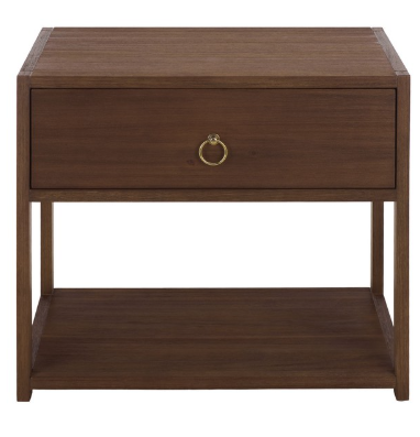 Large Sadie 1 Drawer 1 Shelf Nightstand — Chocolate — Nightstands