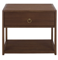 Large Sadie 1 Drawer 1 Shelf Nightstand — Chocolate — Nightstands