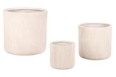 Carolina Planter Pot Set Of 3 — Beige (Set of 3) — Planters