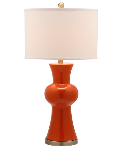 Lola Column Lamp — Orange (Set of 2) — Table Lamps