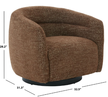 Kellybryn Swivel Chair — Dark Brown — Accent Chairs
