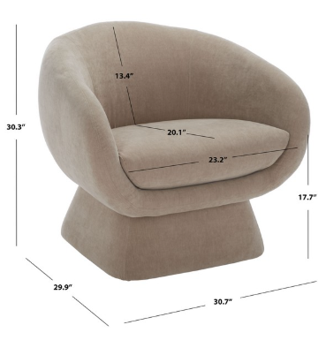 Kiana Modern Accent Chair — Light Brown — Accent Chairs
