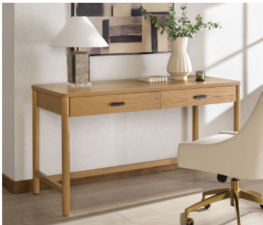 Jaylessa 2 Drawer Desk — Natural — Desks