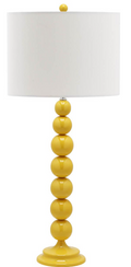 Jenna 31.5-Inch H Stacked Ball Lamp — Yellow (Set of 2) — Table Lamps