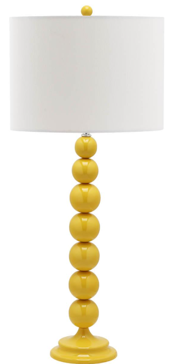 Jenna 31.5-Inch H Stacked Ball Lamp — Yellow (Set of 2) — Table Lamps