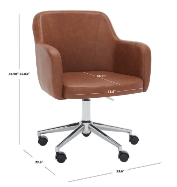 Kains Swivel Office Chair — Cognac — Office Chairs