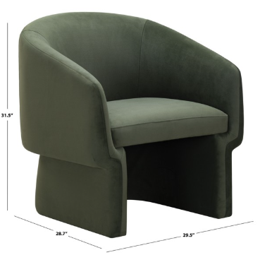 Susie Barrel Back Accent Chair — Olive Green — Accent Chairs