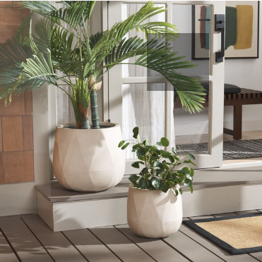 Kane Planter Pot — Beige (Set of 2) — Planters