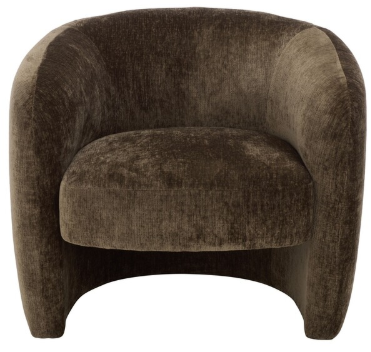 Everly Barrel Back Accent Chair — Dark Brown — Accent Chairs