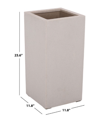 Marcy Pedestal Planter — Beige — Planters
