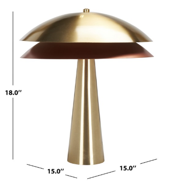 Rafaela 18 Inch Table Lamp — Brass — Table Lamps