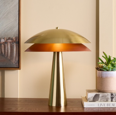 Rafaela 18 Inch Table Lamp — Brass — Table Lamps