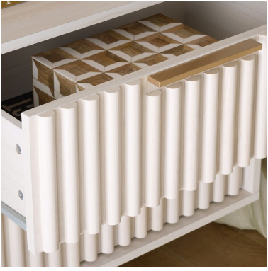 Lylia 2 Drawer Floating Nightstand — Bleached White — Nightstands