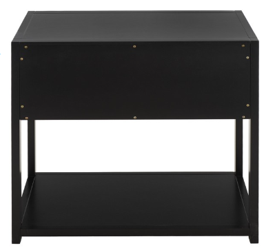 Large Sadie 1 Drawer 1 Shelf Nightstand — Black — Nightstands