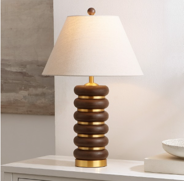Arani Resin / Metal Table Lamp — Dark Brown — Table Lamps
