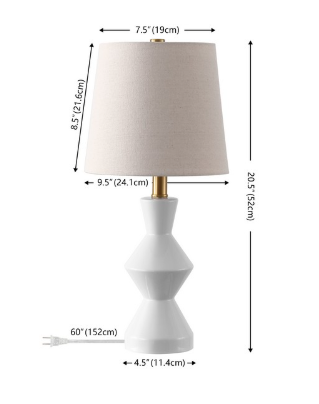 Noven Table Lamp — White (Set of 2) — Table Lamps