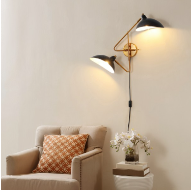 Aspera Wall Sconce — Brass (Set of 2) — Wall Sconces