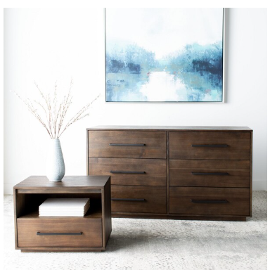 Poesy 1 Drawer Nightstand — Dark Chocolate — Nightstands