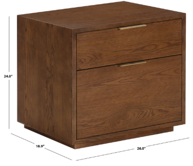 Gabribecca 2 Drawer Nightstand — Walnut — Nightstands