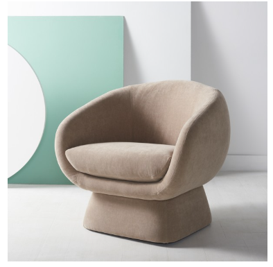 Kiana Modern Accent Chair — Light Brown — Accent Chairs
