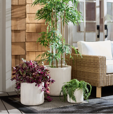 Carolina Planter Pot Set Of 3 — Beige (Set of 3) — Planters